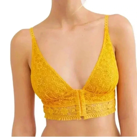 Free People Intimately Women’s XS Ella Soft Lace Bra/Bralette Sardenia Sunset - Picture 1 of 13